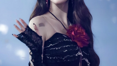 아이브 장원영 장미꽃 블랙 홀터넥 겨드랑이 엉벅지 - SBS 가요대전