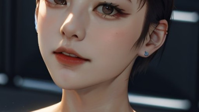 숏컷의 전투적 AI 여성