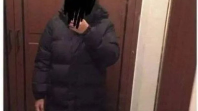 첫 롱패딩 입고 당황한 155cm 여자