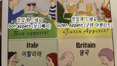 유럽의 식사 전 인삿말
