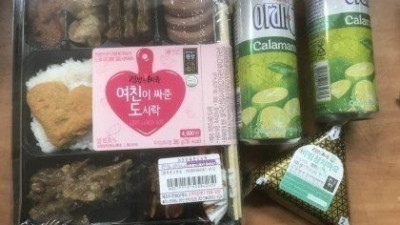 여친이 싸준 도시락