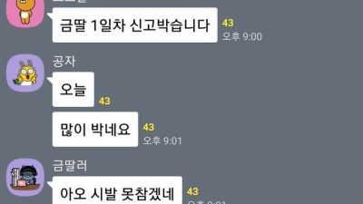금딸 1일차 근황