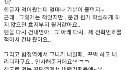 지하철에서 만난 여자와 결혼한 썰