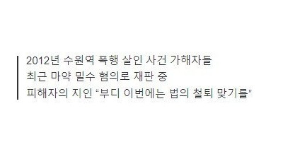수원역 폭행 살인사건 가해자들
